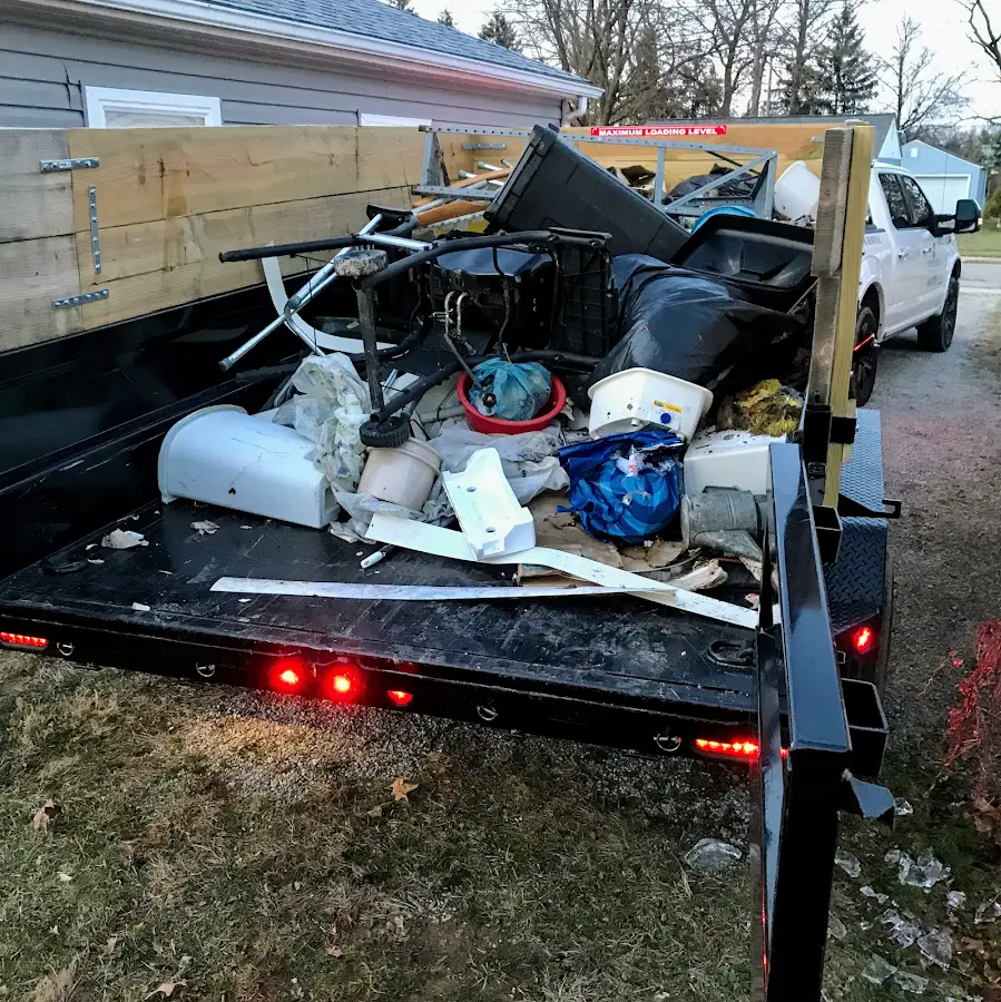 Roll-off dumpster delivered to a residential driveway in Cascade